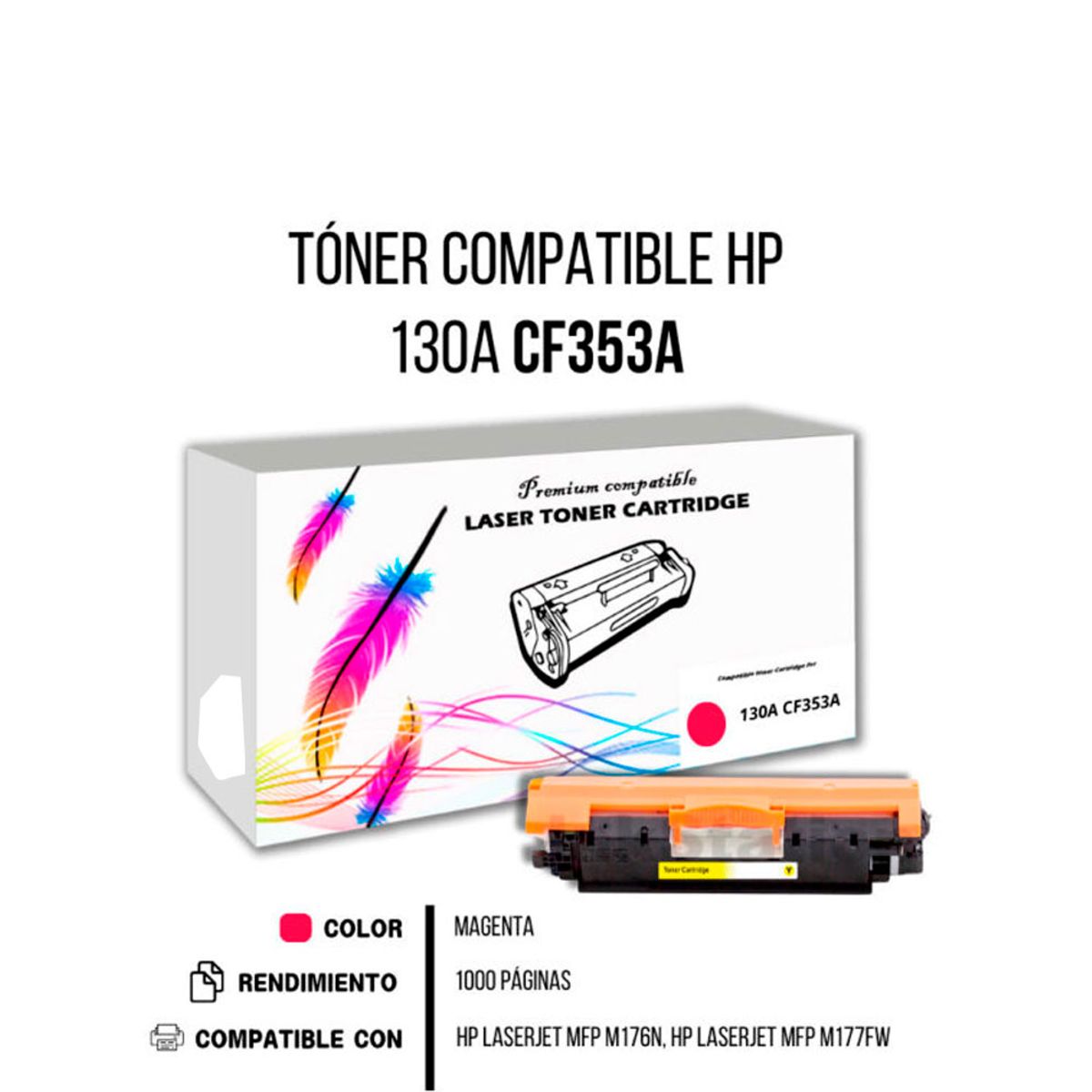 GENERICO - Toner Hp 130A Magenta CF353A  Compatible