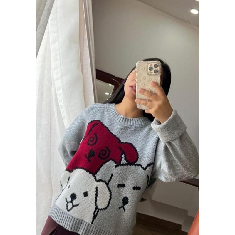 GENERICO - CHOMPA CARDIGAN PERROS ANIMADO