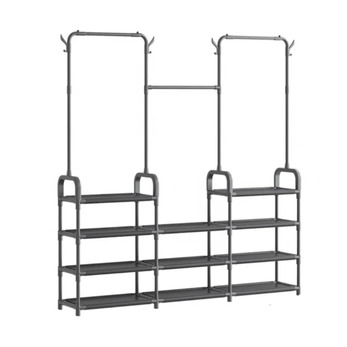 GENERICO - Organizador Perchero Colgador de Ropa de 3 Niveles Zapatero Moderno