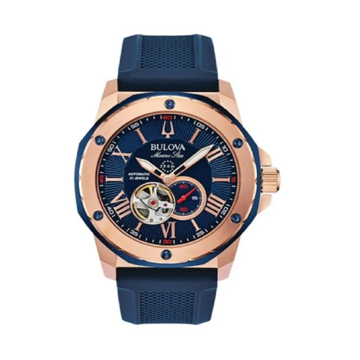 BULOVA - RELOJ BULOVA MARINE STAR AUTOMATICO AZUL