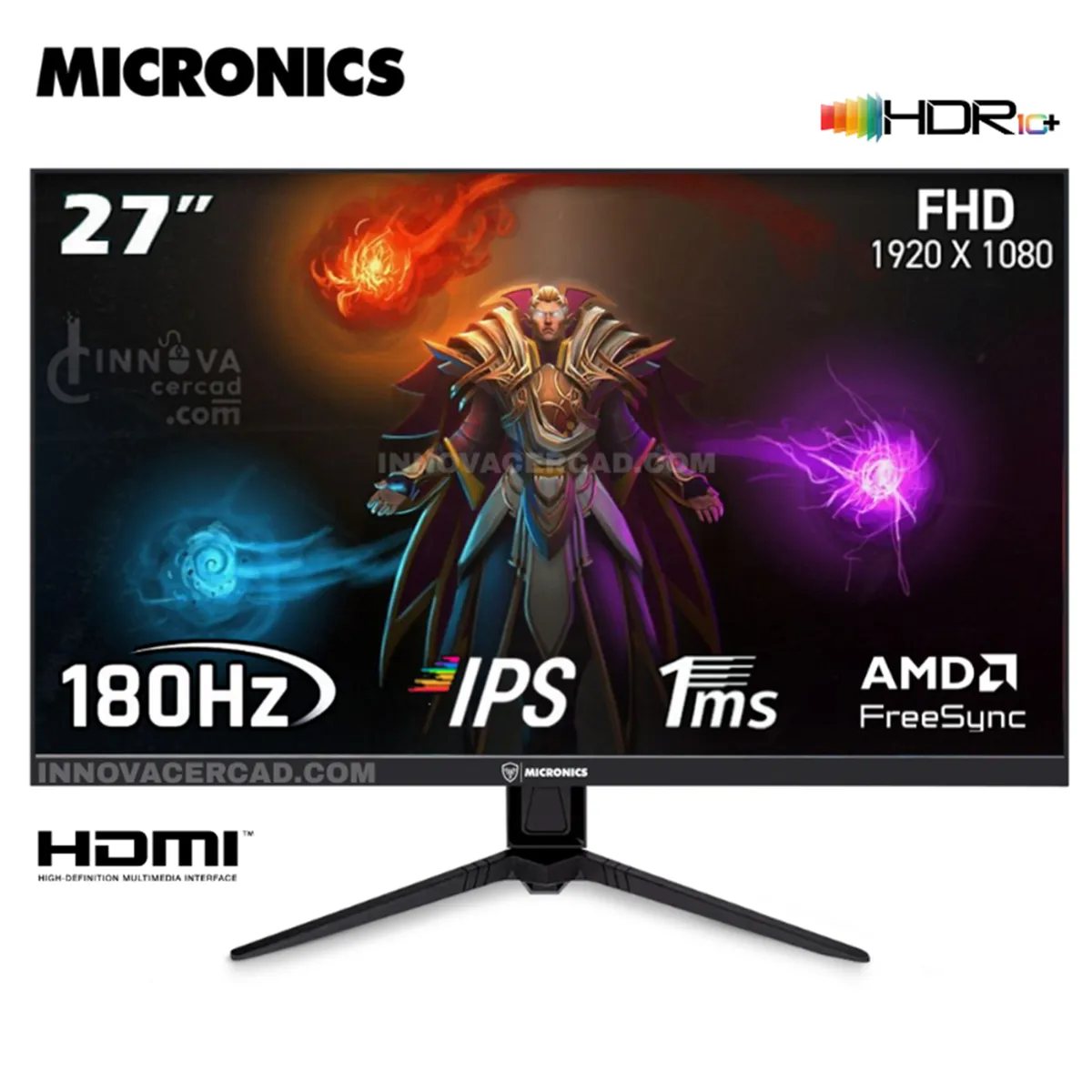 MICRONICS - Monitor Gaming Micronics de 27 Full HD IPS 180HZ 1ms HDR