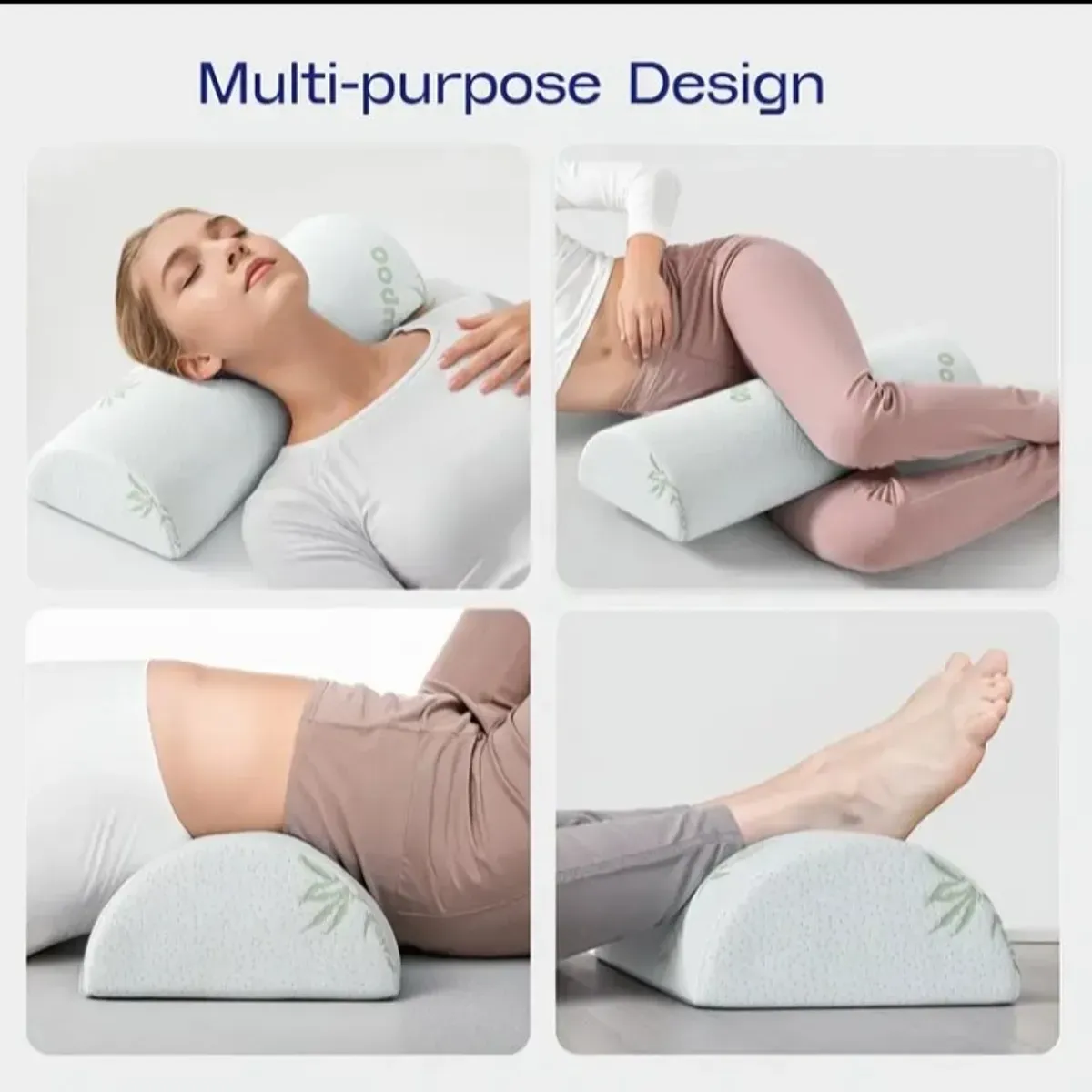 GENERICO - Almohada Cervical Mediana luna lumbar viscoelásticas