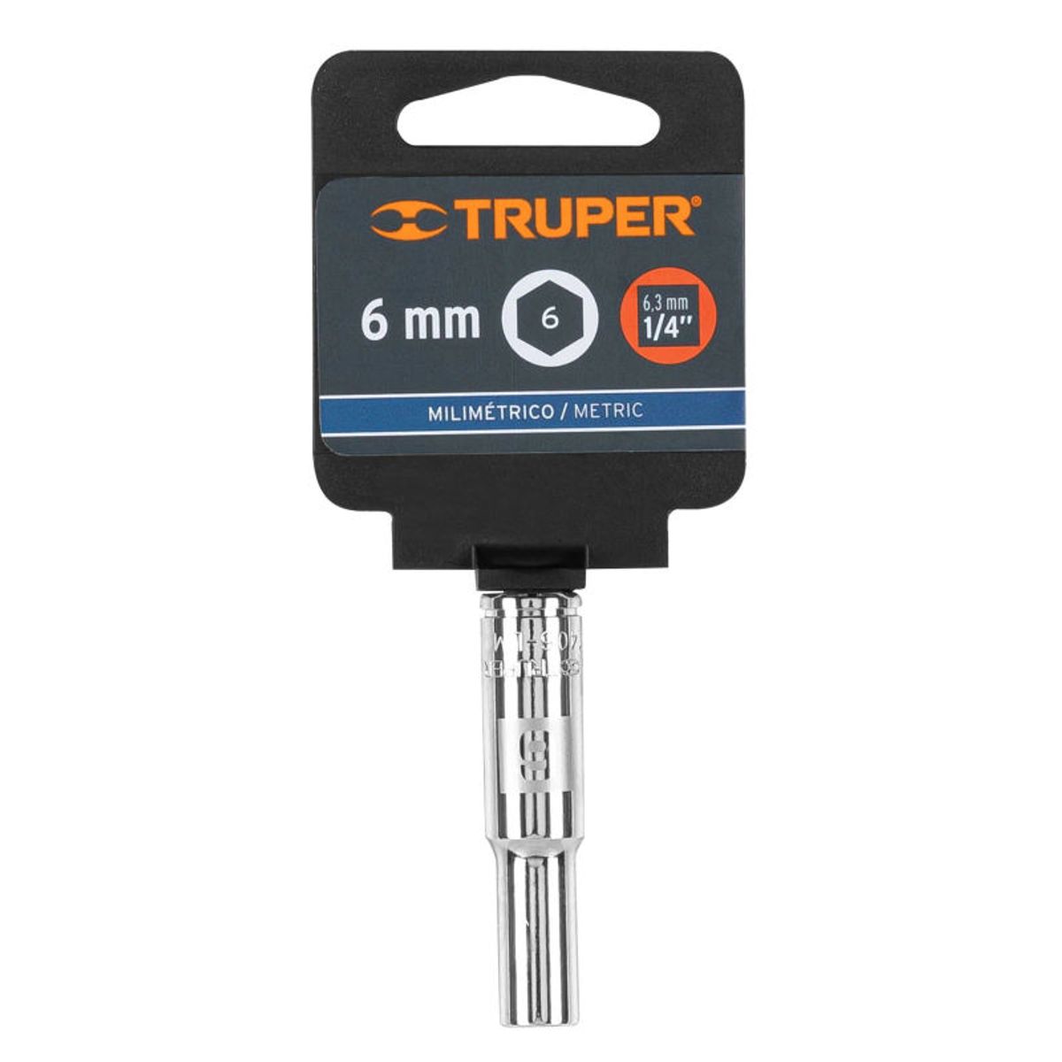 TRUPER - Dado tubular hexagonal encastre 14 de 6 mm Truper - 13200