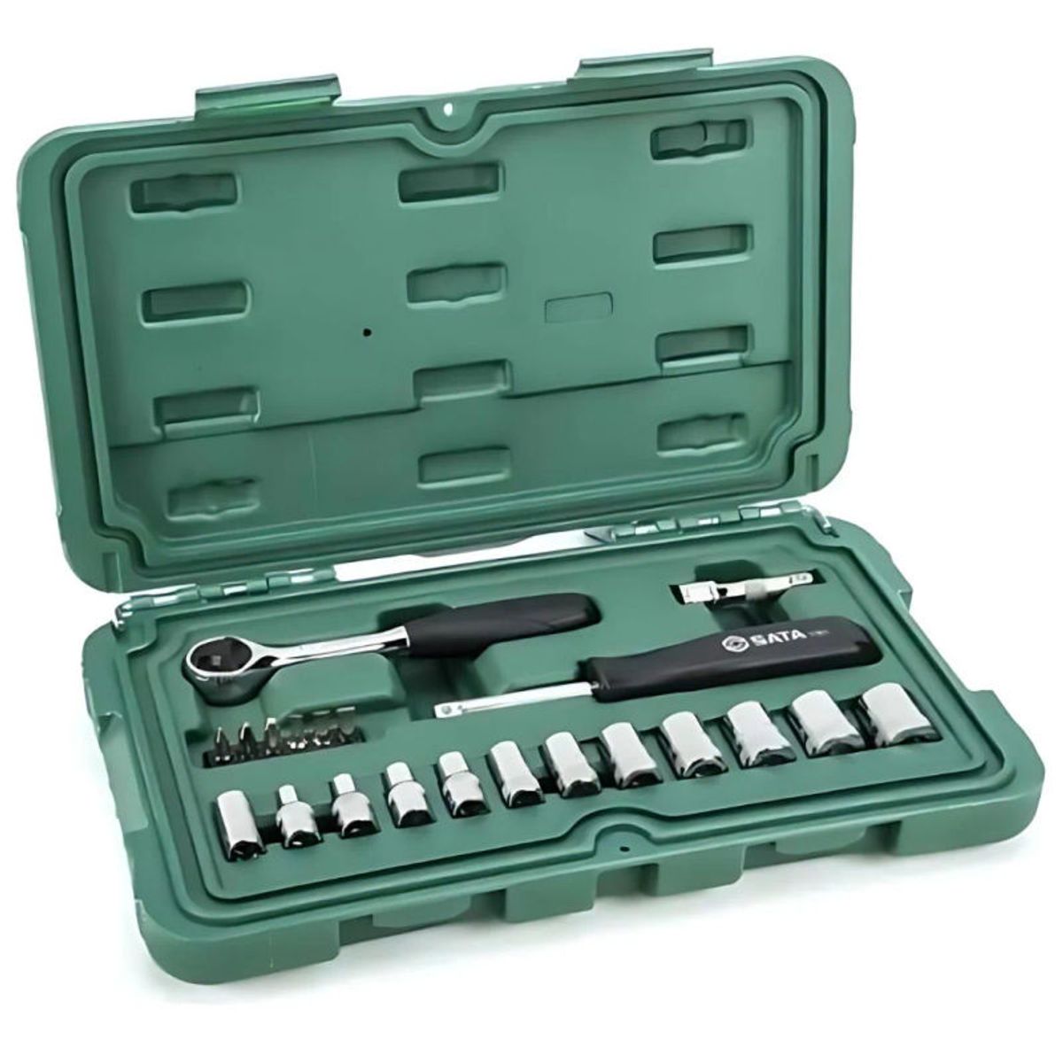 SATA - Juego De Dados 14 4 A 14 Mm + Puntas 21 Pzs Sata 09521-02