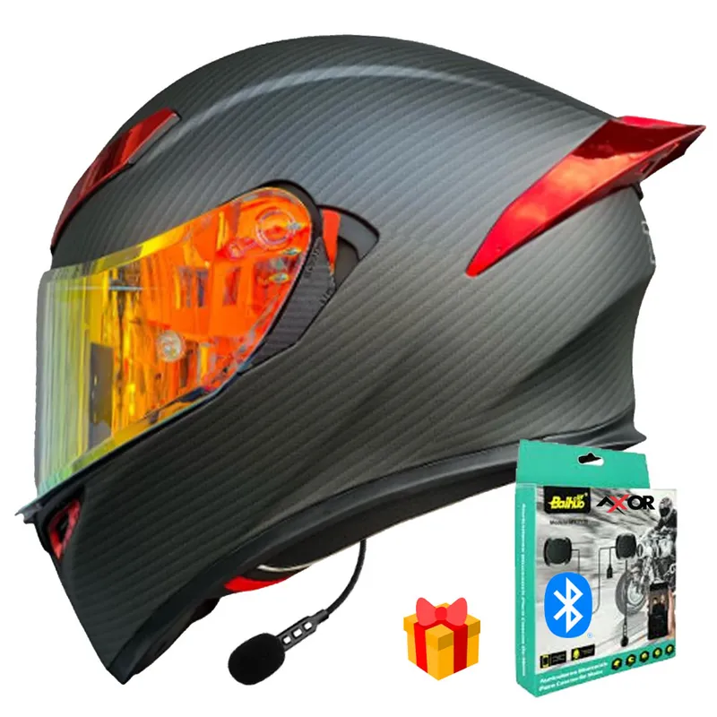 CES - CASCO MOTO AXOR EX BIHR ZAFIRO REVO ROJO DOBLE VISOR