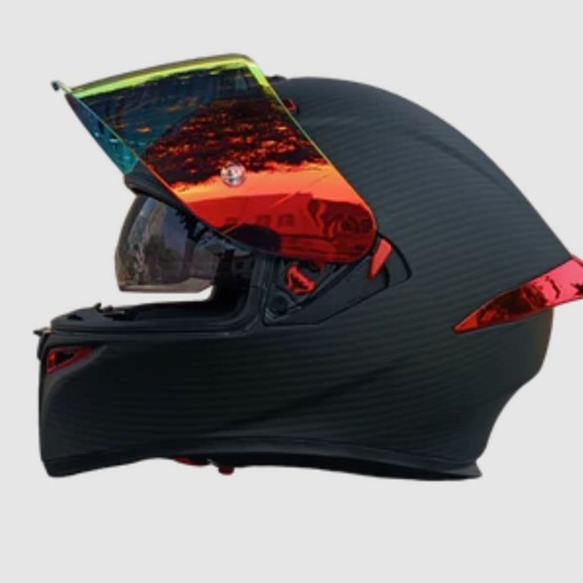 CES - CASCO MOTO AXOR EX BIHR ZAFIRO REVO ROJO DOBLE VISOR