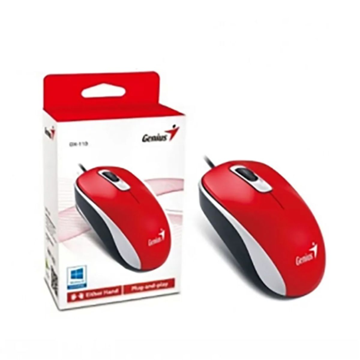 GENIUS - MOUSE GENIUS DX-110 USB OPTICO 1000 DPI RED