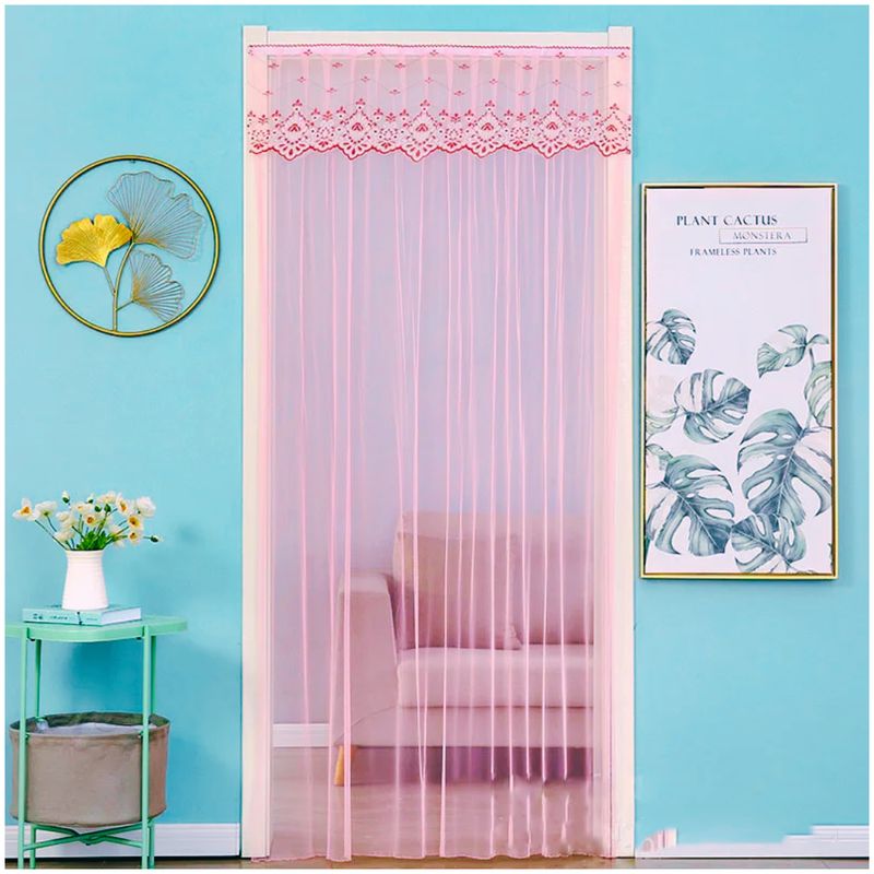 INSPIRA MARKET - Cortina Mosquitera con Pega-Pega 100x200 cm