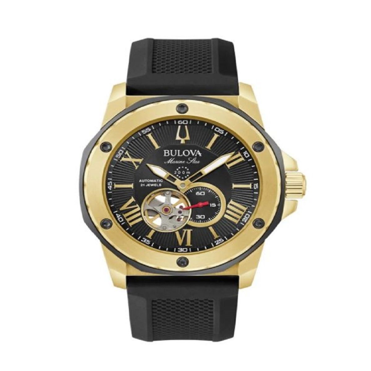 BULOVA - RELOJ BULOVA MARINE STAR AUTOMATICO NEGRO