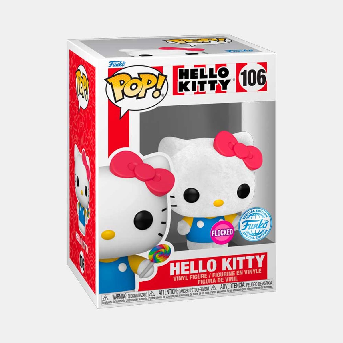 FUNKO - FUNKO POP HELLO KITTY - HELLO KITTY WITH LOLLIPOP FLOCKED