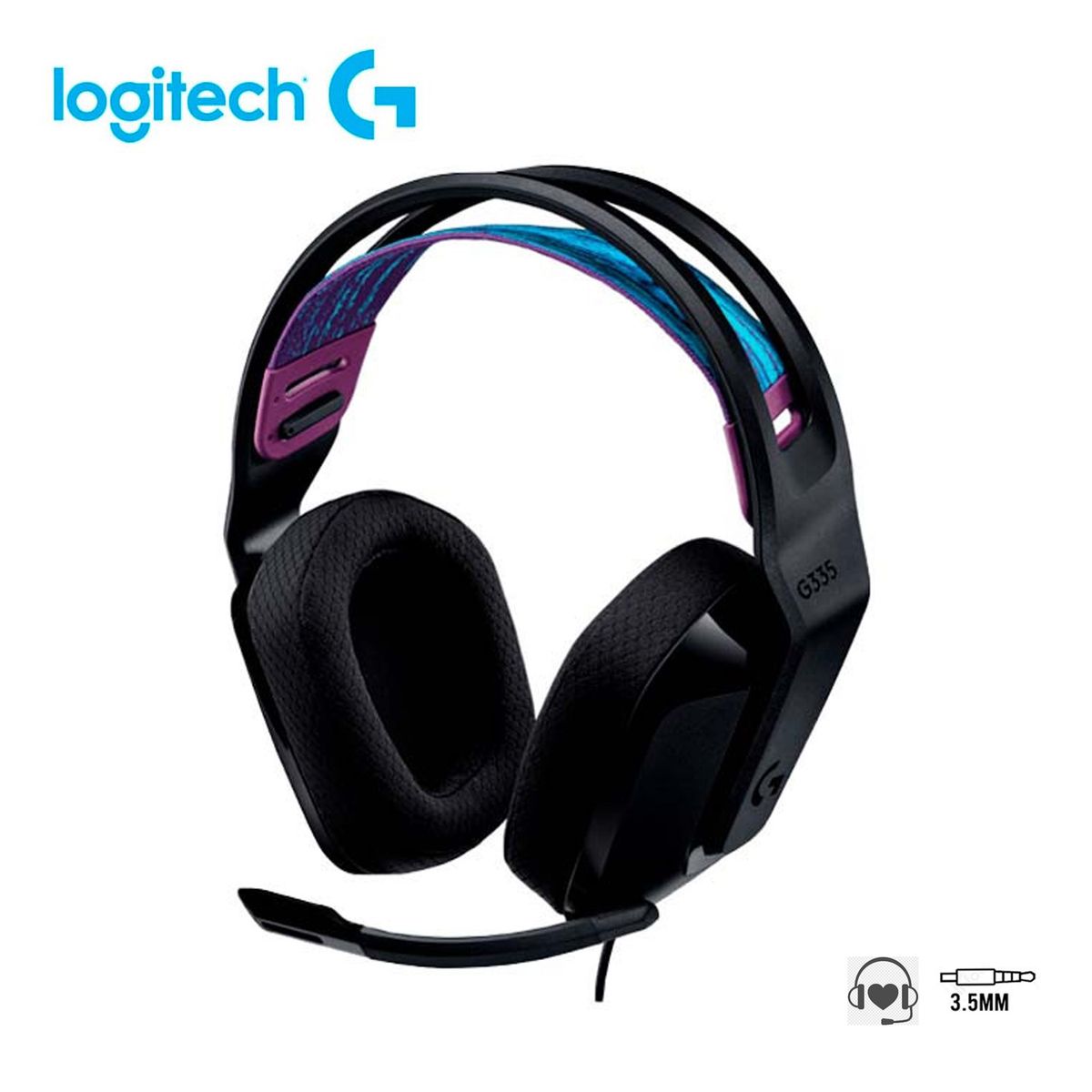LOGITECH - Audífonos Logitech G Gaming Con Microfono Ajustable G335 Negro