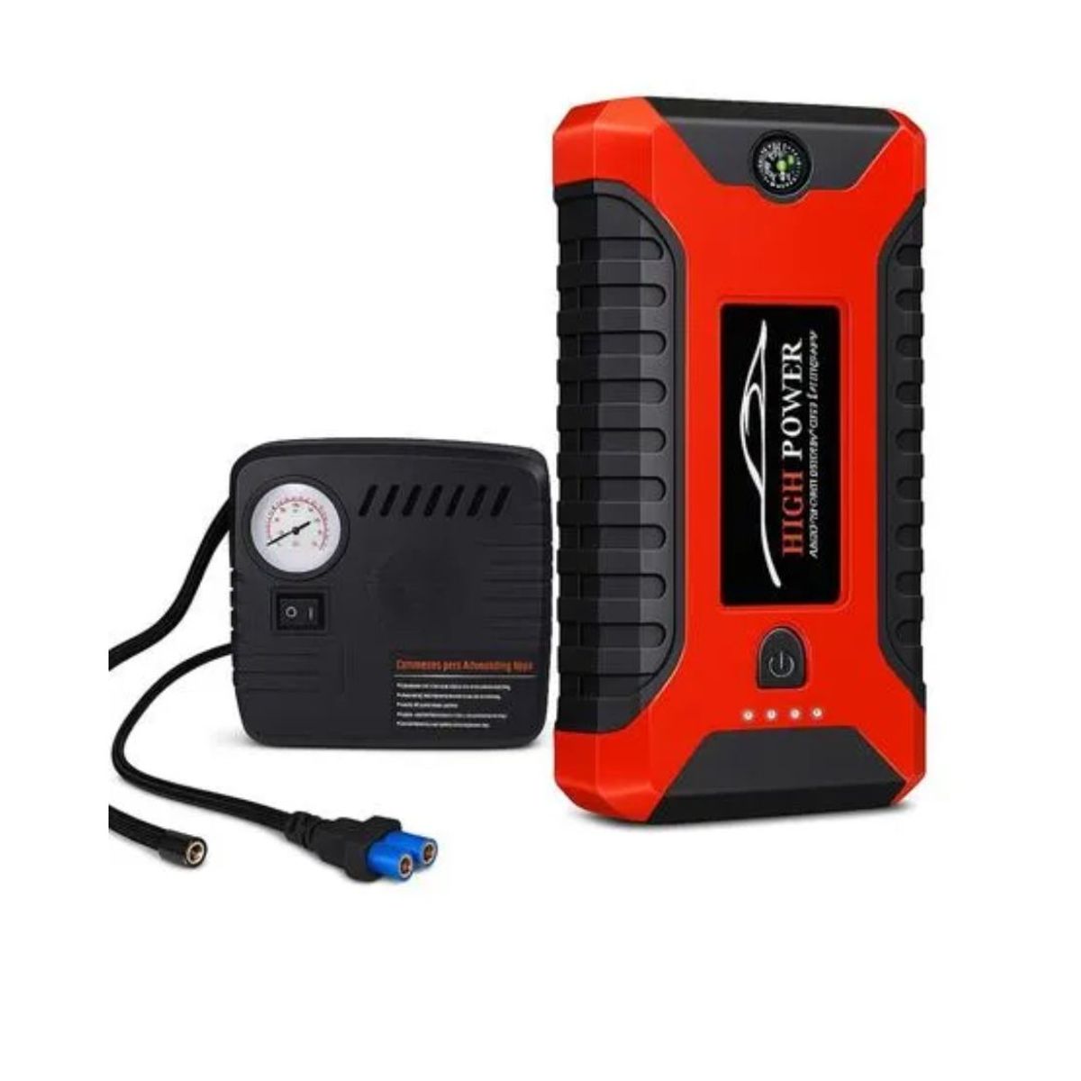 GENERICO - Arrancador De Bateria De Vehiculo + Inflador 2 en 1