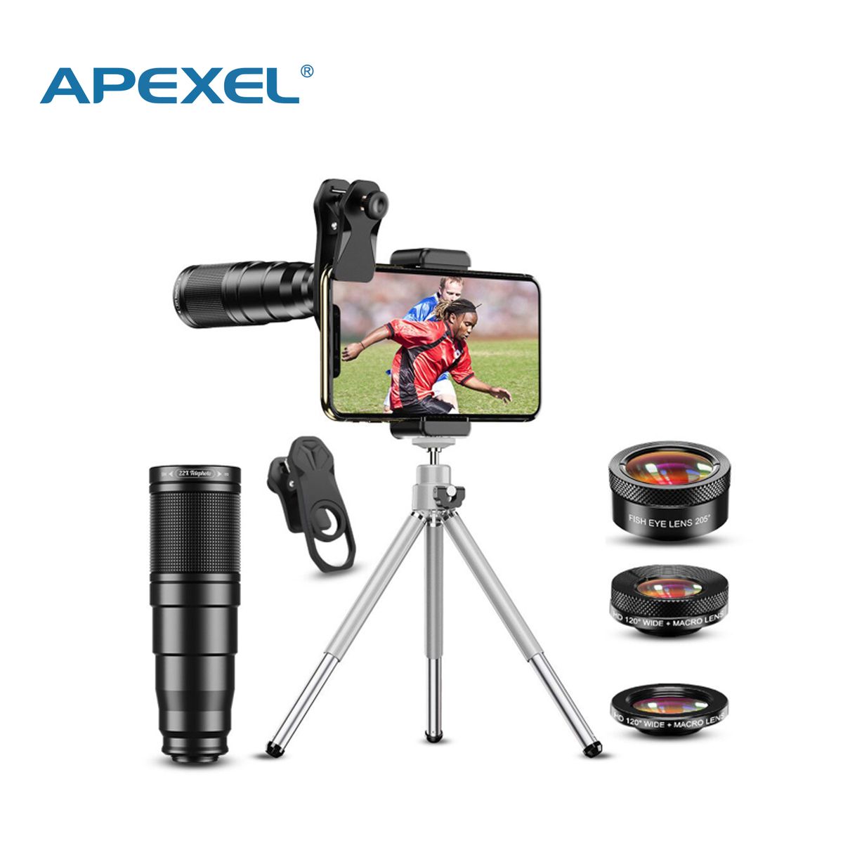 APEXEL - Lente Zoom Telescópico Apexel 22X para Smartphone