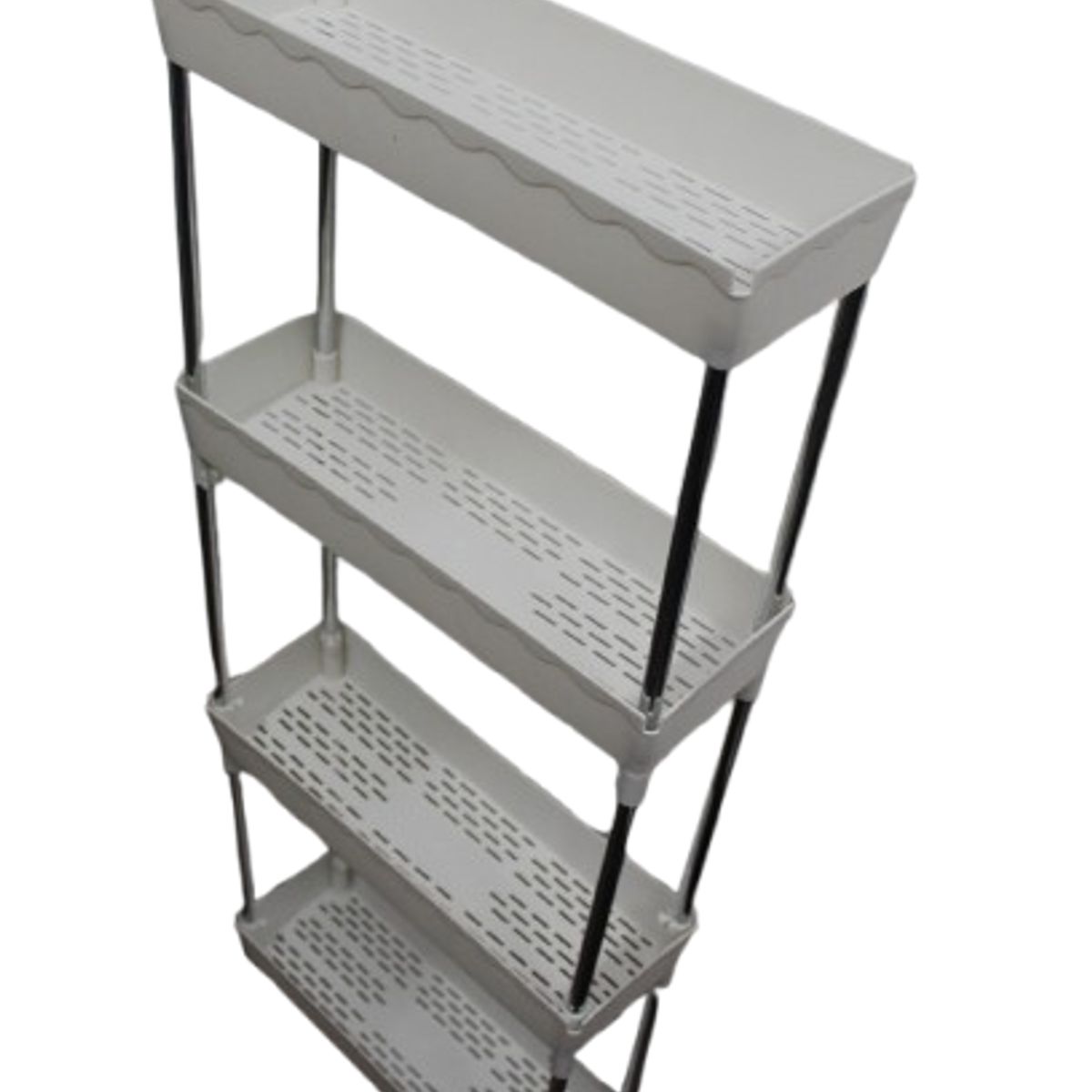 GENERICO - Estante Organizador 4 Niveles Storage Rack Con Rueditas Blanco