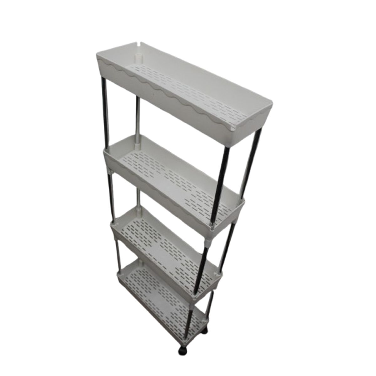 GENERICO - Estante Organizador 4 Niveles Storage Rack Con Rueditas Blanco