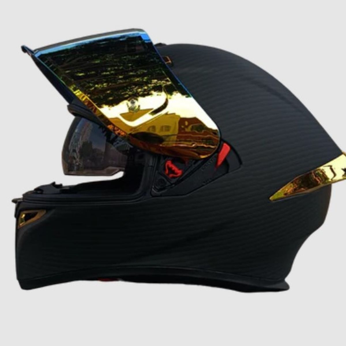 CES - CASCO MOTO AXOR EX BIHR ZAFIRO GOLDEN DORADO DOBLE VISOR