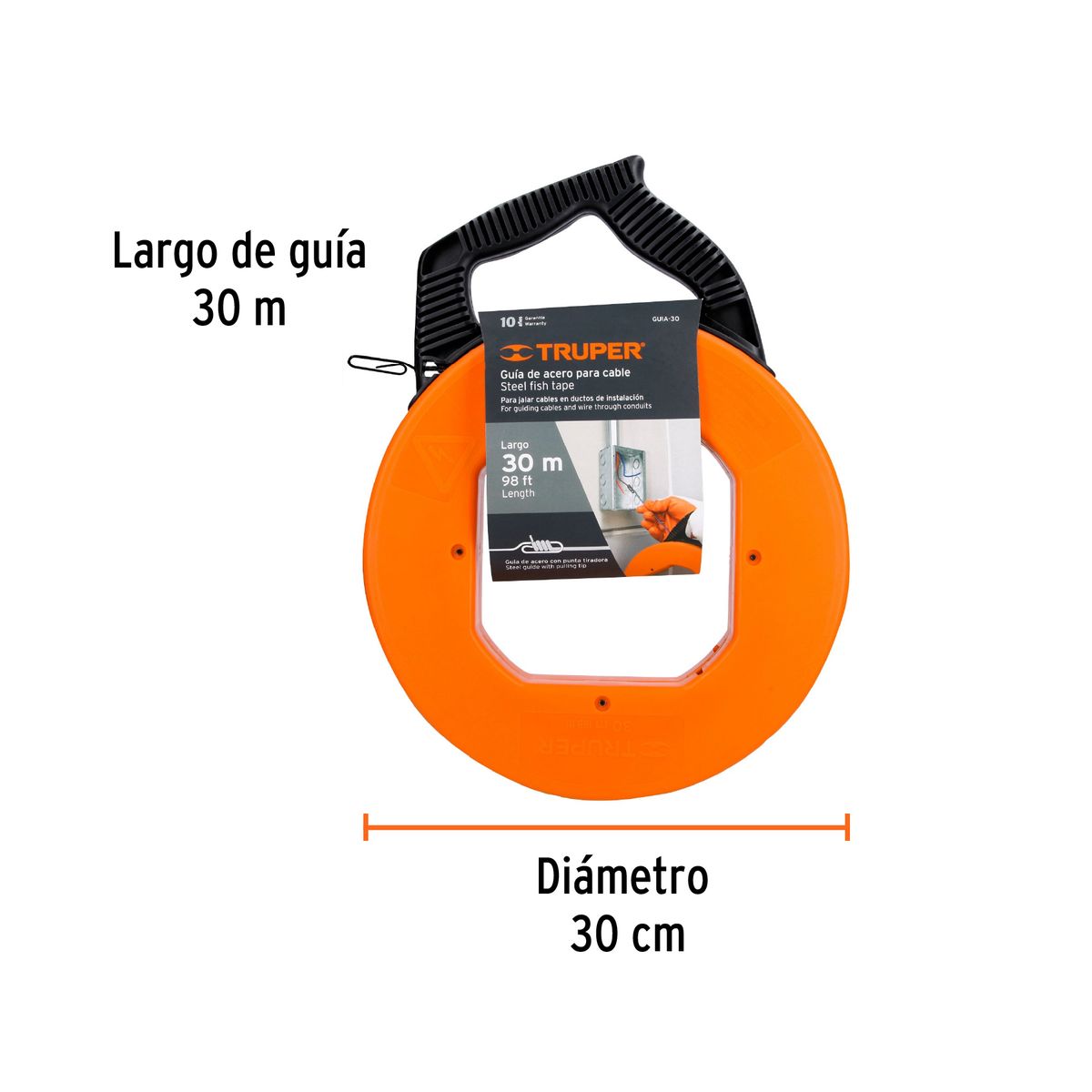 TRUPER - WINCHA O GUIA PASA CABLE DE ACERO DE 30M TRUPER