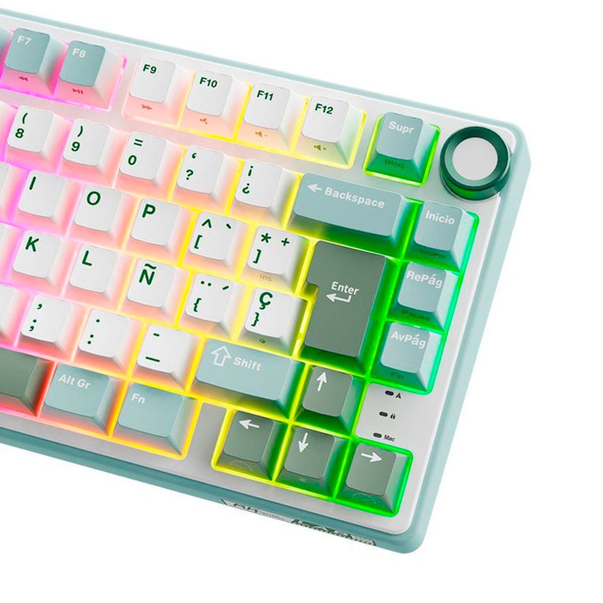 ROYAL KLUDGE - Teclado Mecánico Royal Kludge RK R75 Skycyan  K Silver