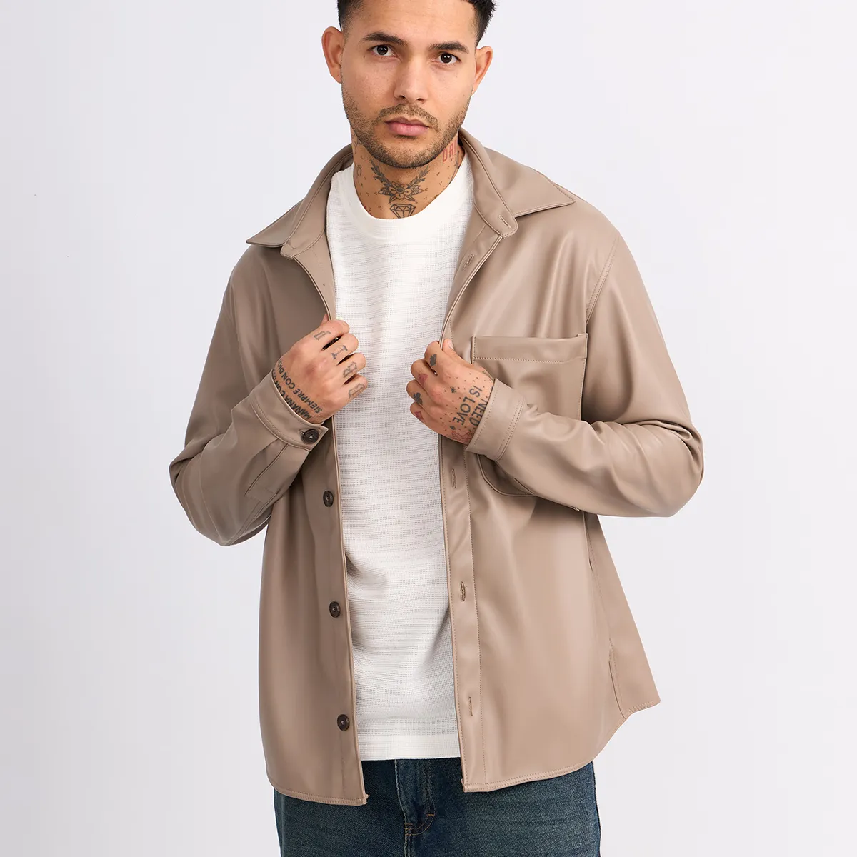 ISAGUE - Chaqueta Efecto Gael Manga Larga Hombre