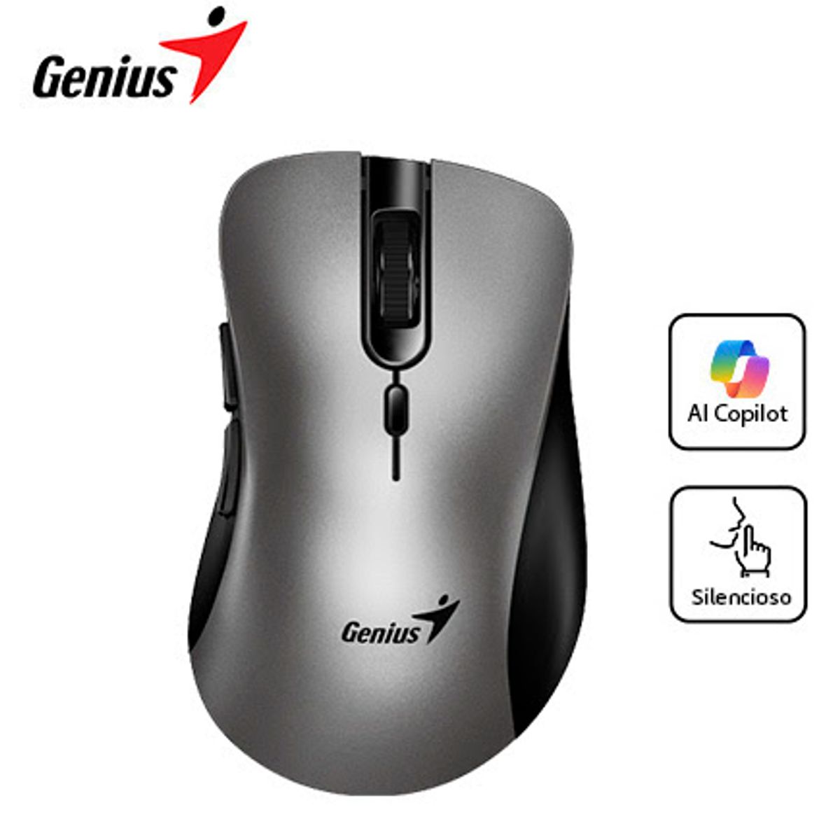 GENIUS - Mouse Ergonomico ERGO 8100S AI 6 BOTONES GENIUS