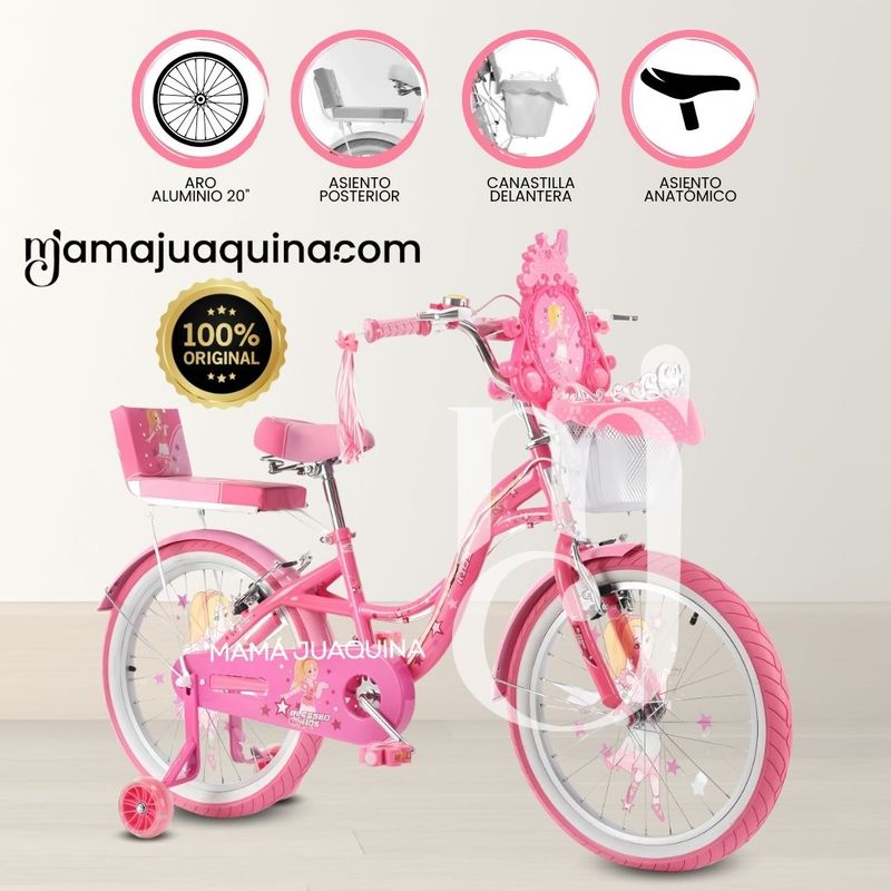 KINGDOM - Bicicleta Deportiva Canasta Aro 20 «STASIA» Pink