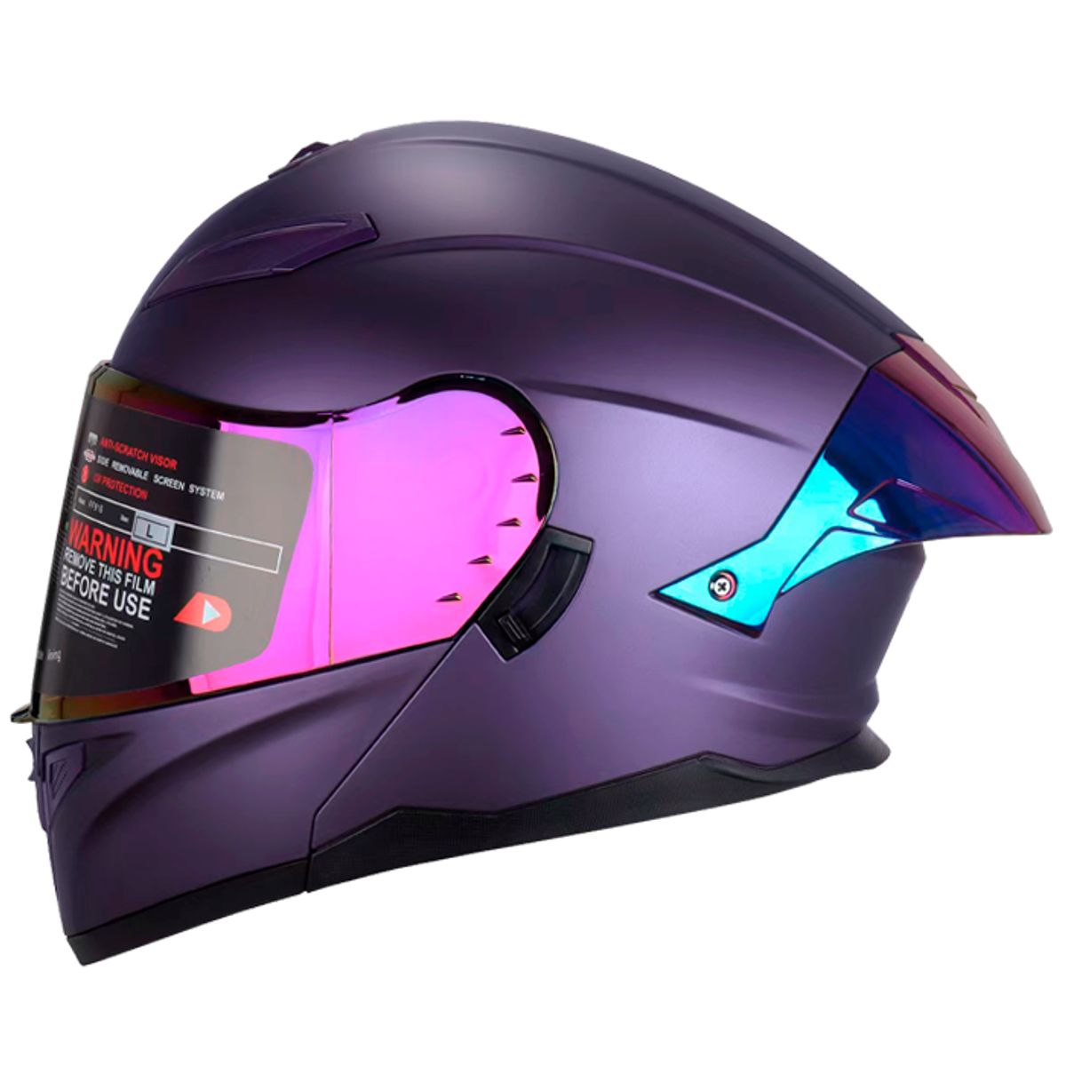 GENERICO - CASCO HOKEN HK3 FF916 VIOLETA MATE - CERTIFICADO