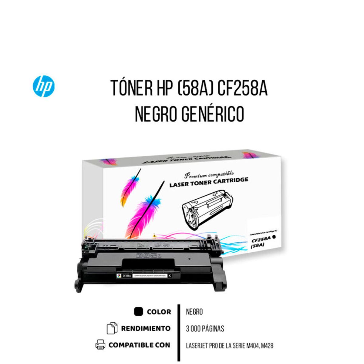 GENERICO - Toner HP 58A Black CF258A Compatible