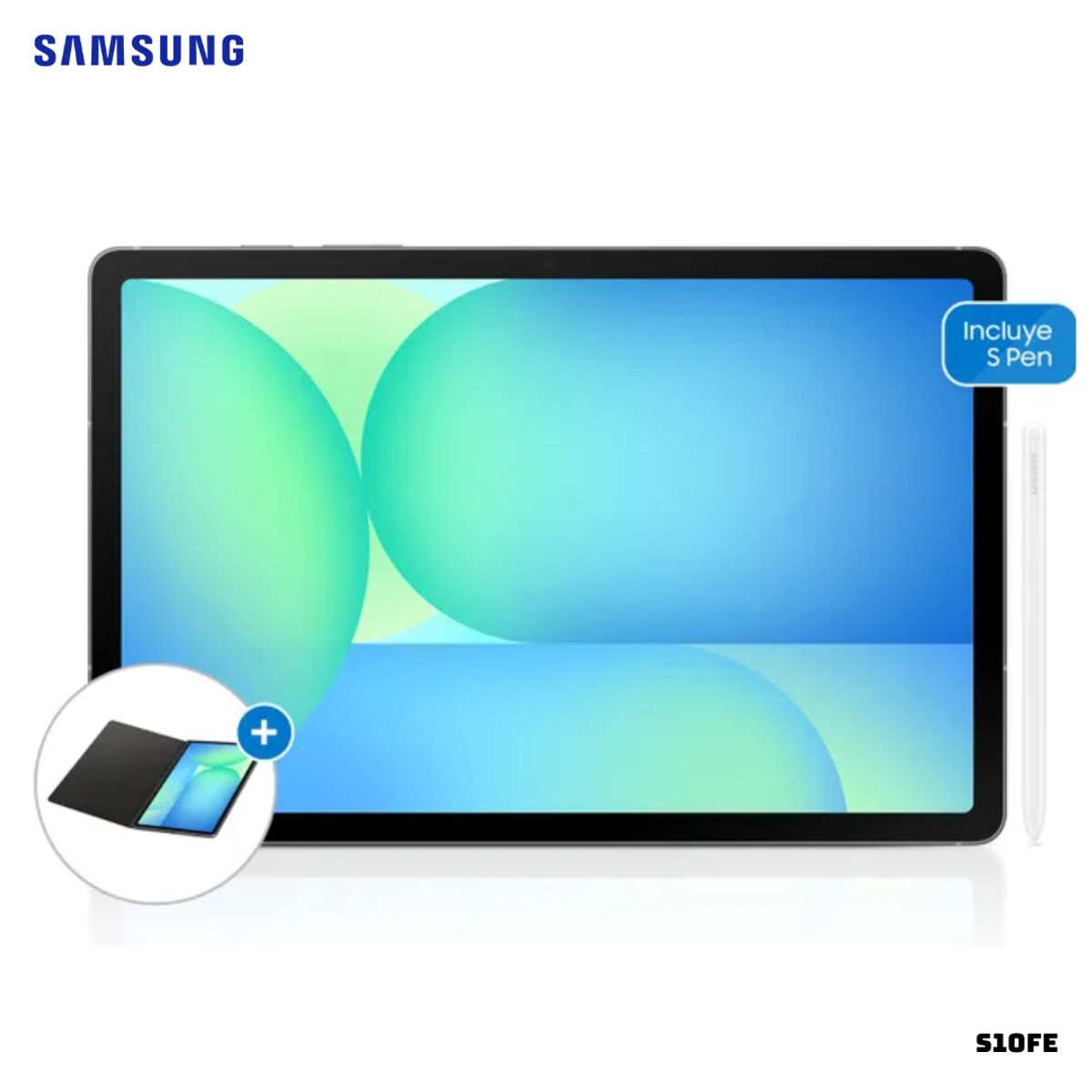 SAMSUNG - TABLET SAMSUNG GALAXY TAB S10FE S PEN 8GB RAM 128GB ROM - GRAY + COVER BLACK