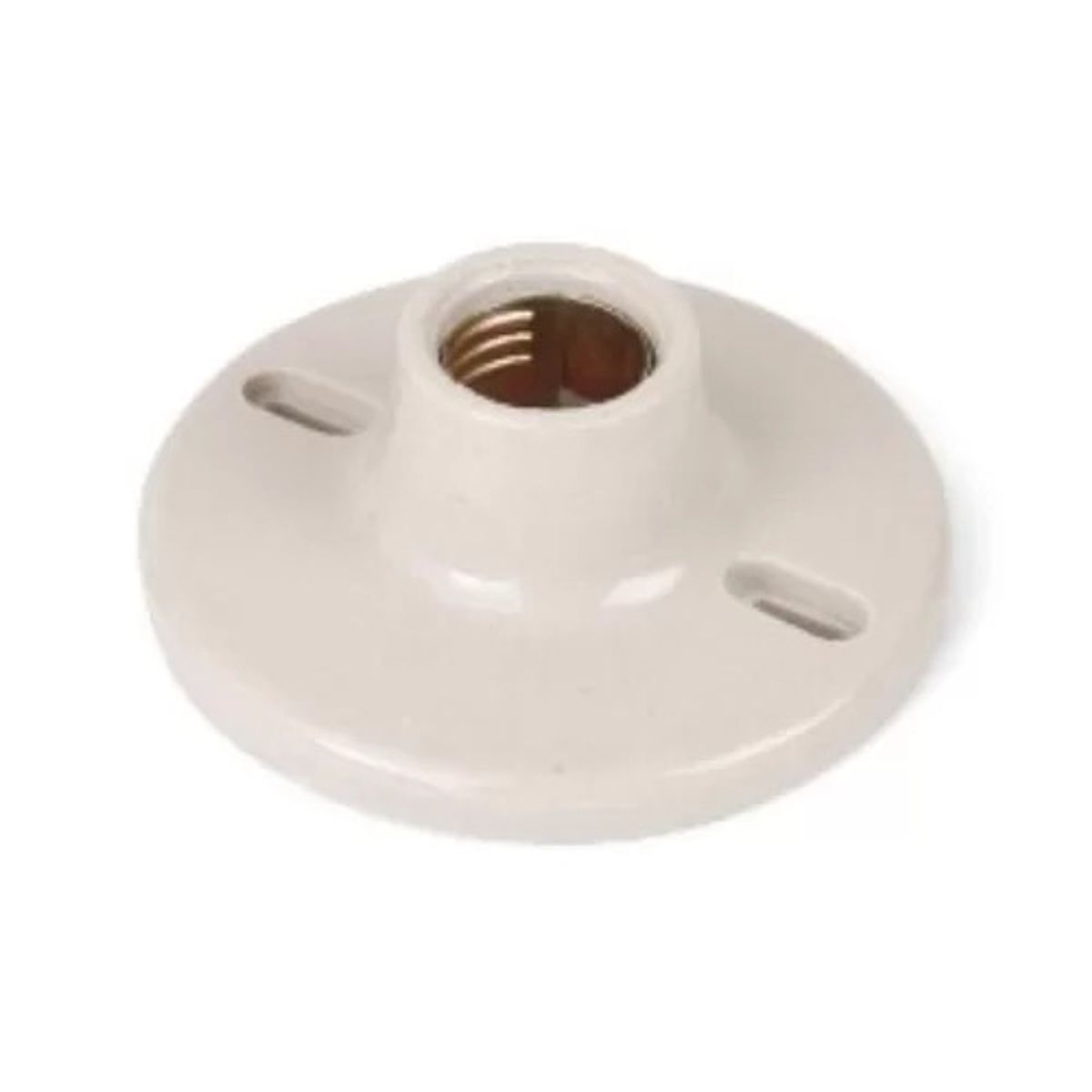 GENERICO - WALL SOCKET E27 PLANO SOBREPONER 127V-250V MARFIL