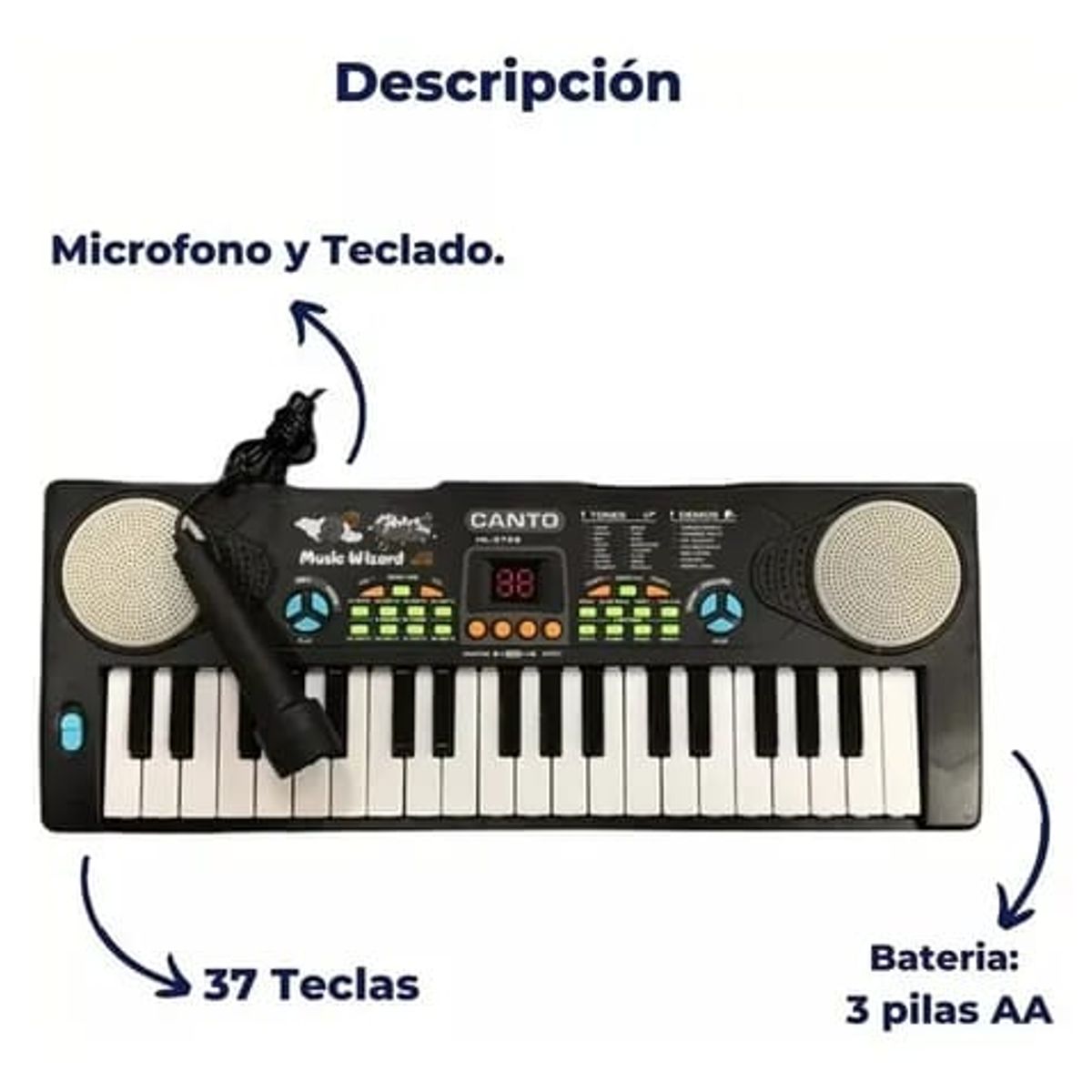 GENERICO - Teclado Instrumento Musical 37 Teclas Piano Órgano Juguete