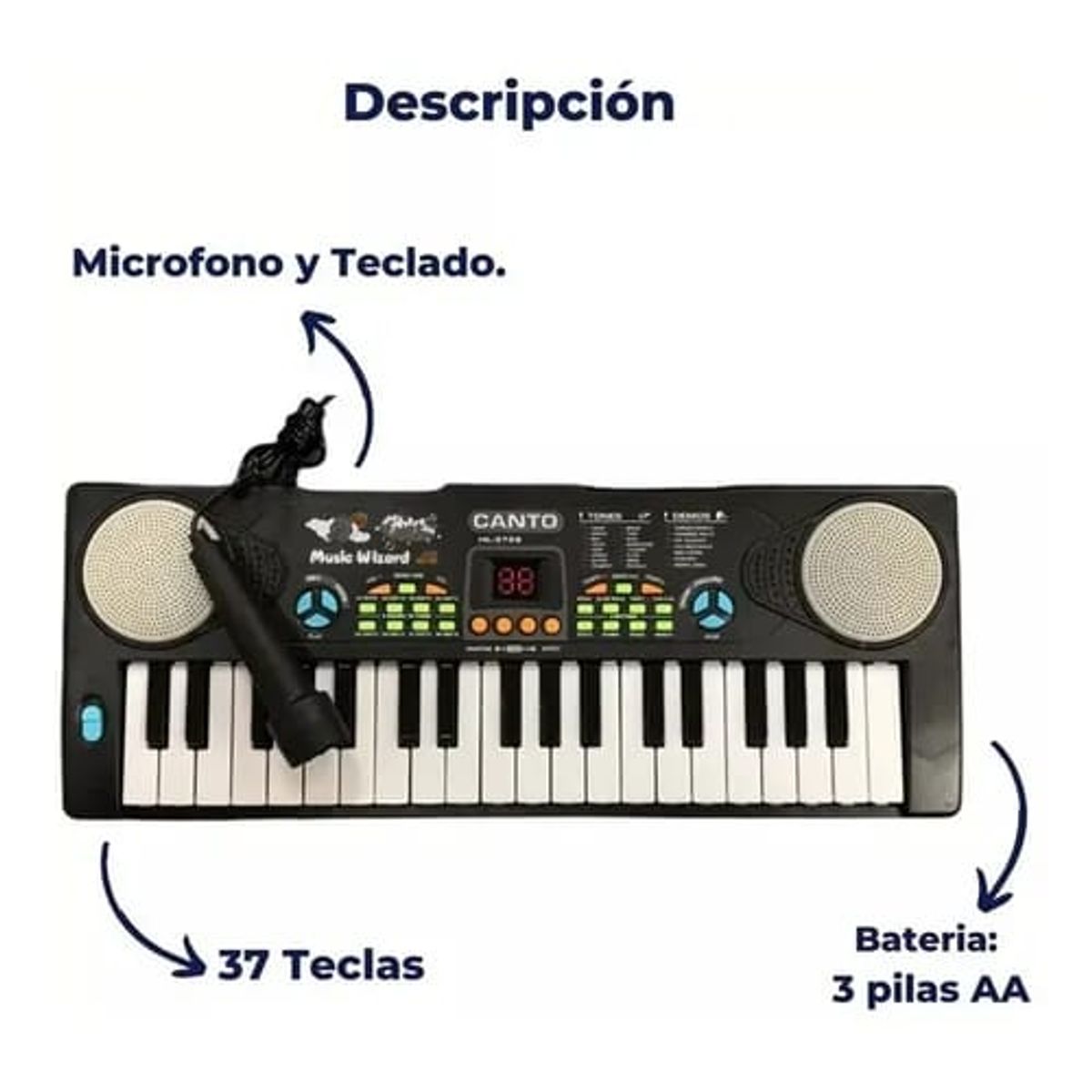 GENERICO - Teclado Instrumento Musical 37 Teclas Piano Órgano Juguete