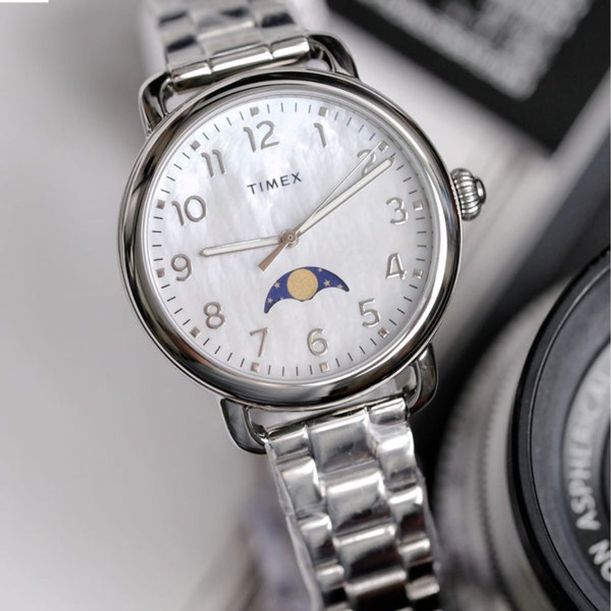 TIMEX - Timex Moonphase Mother of Pearl Ladies Watch