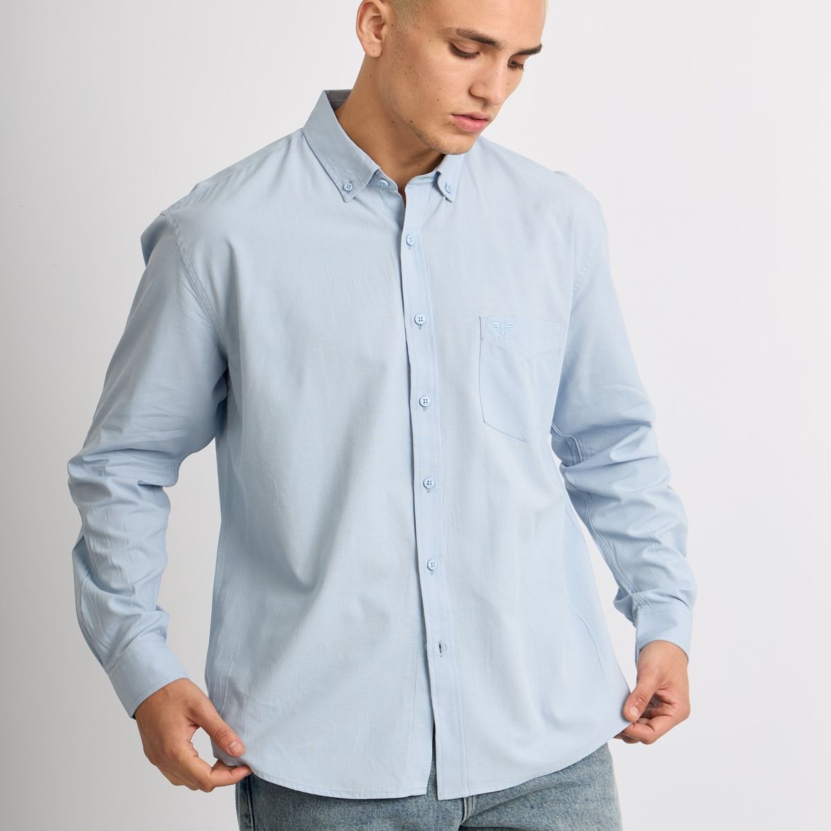 ISAGUE - Camisa Modern Fit Angel Manga Larga Hombre