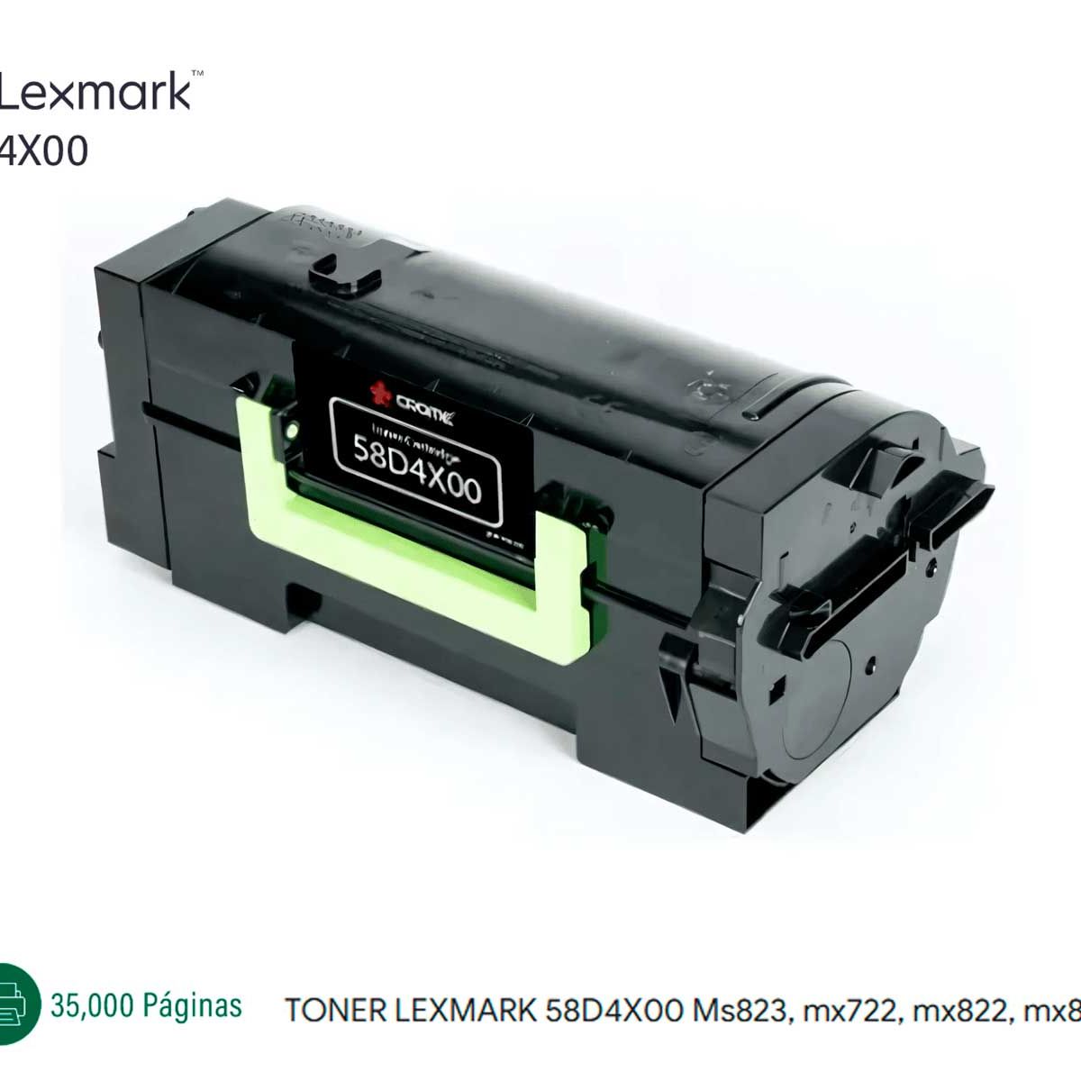 LEXMARK - TONER 58D4X00 LEXMARK RINDE 35 000 PAGINAS Ms823, mx722, mx822, mx826
