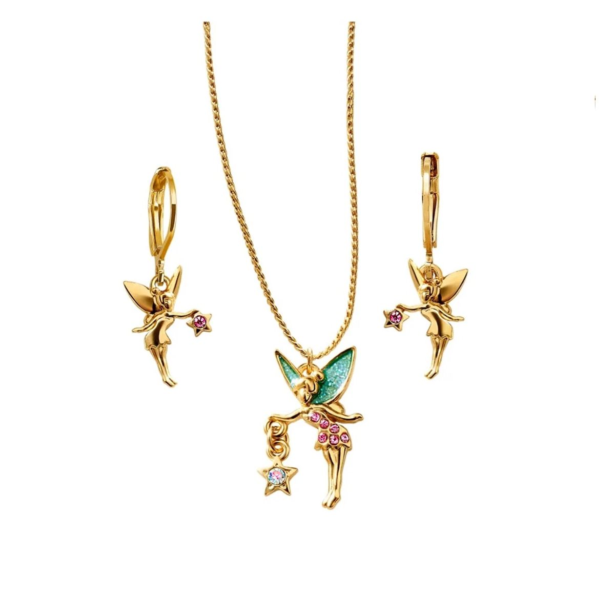 Esika - Lindo Juego Collar + Aretes Mi Hada Mágica Dorado para Niñas