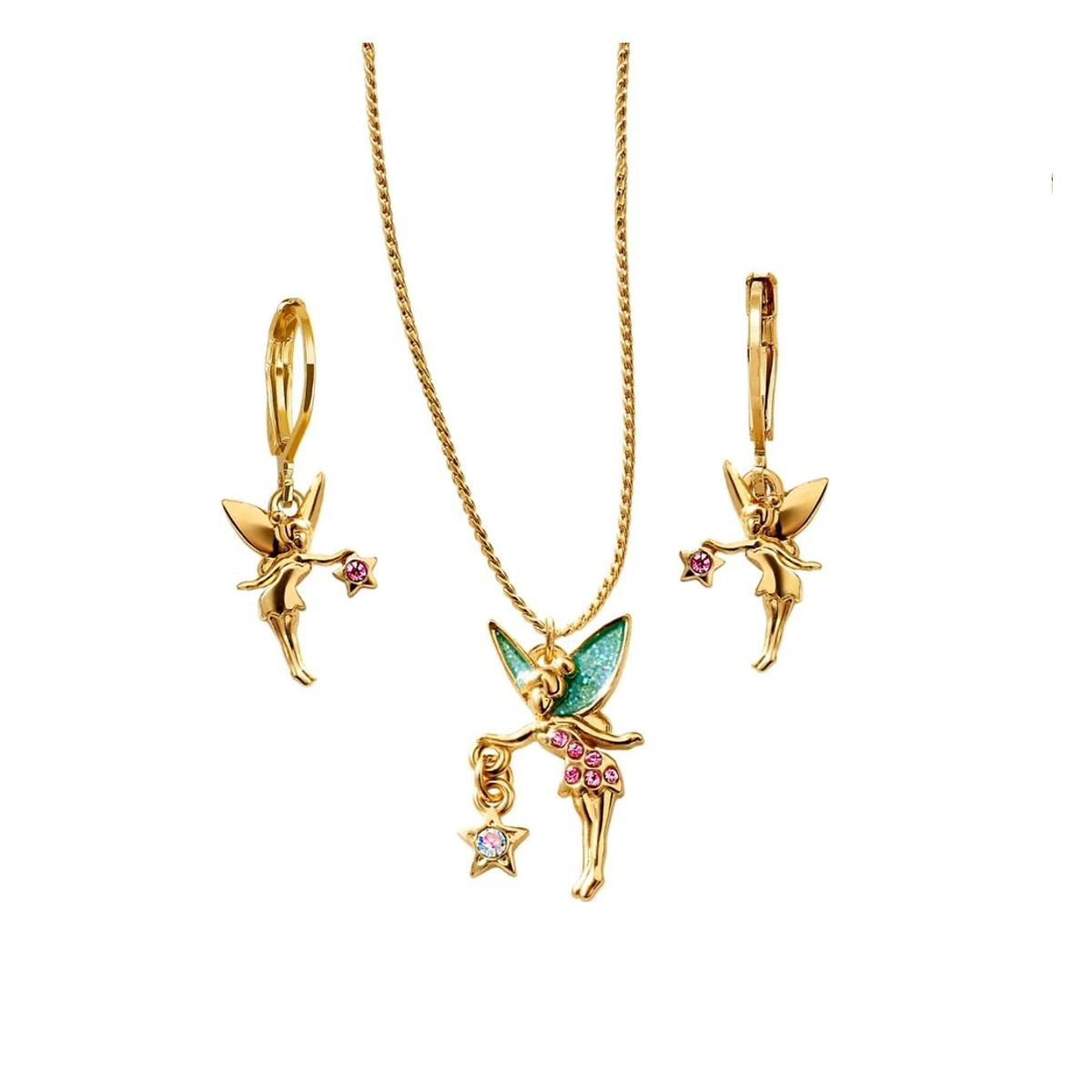 Esika - Lindo Juego Collar + Aretes Mi Hada Mágica Dorado para Niñas
