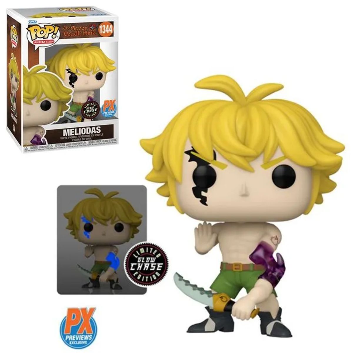 FUNKO - FUNKO POP MELIODAS 1344 PX GLOW CHASE - 7 PECADOS CAPITALES