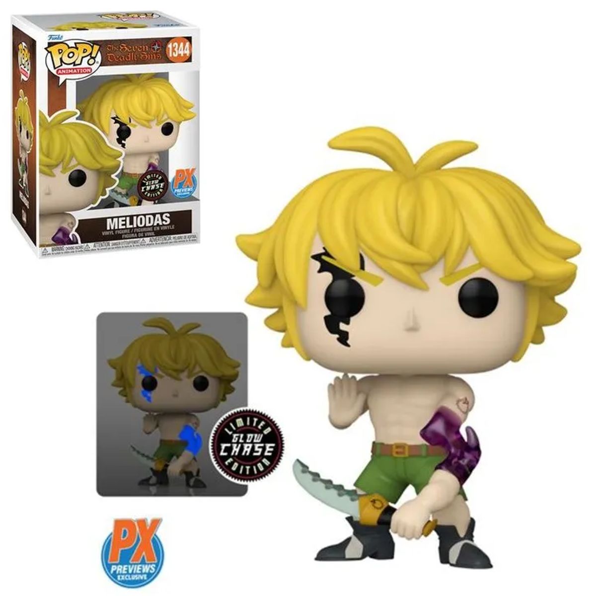 FUNKO - FUNKO POP MELIODAS 1344 PX GLOW CHASE - 7 PECADOS CAPITALES