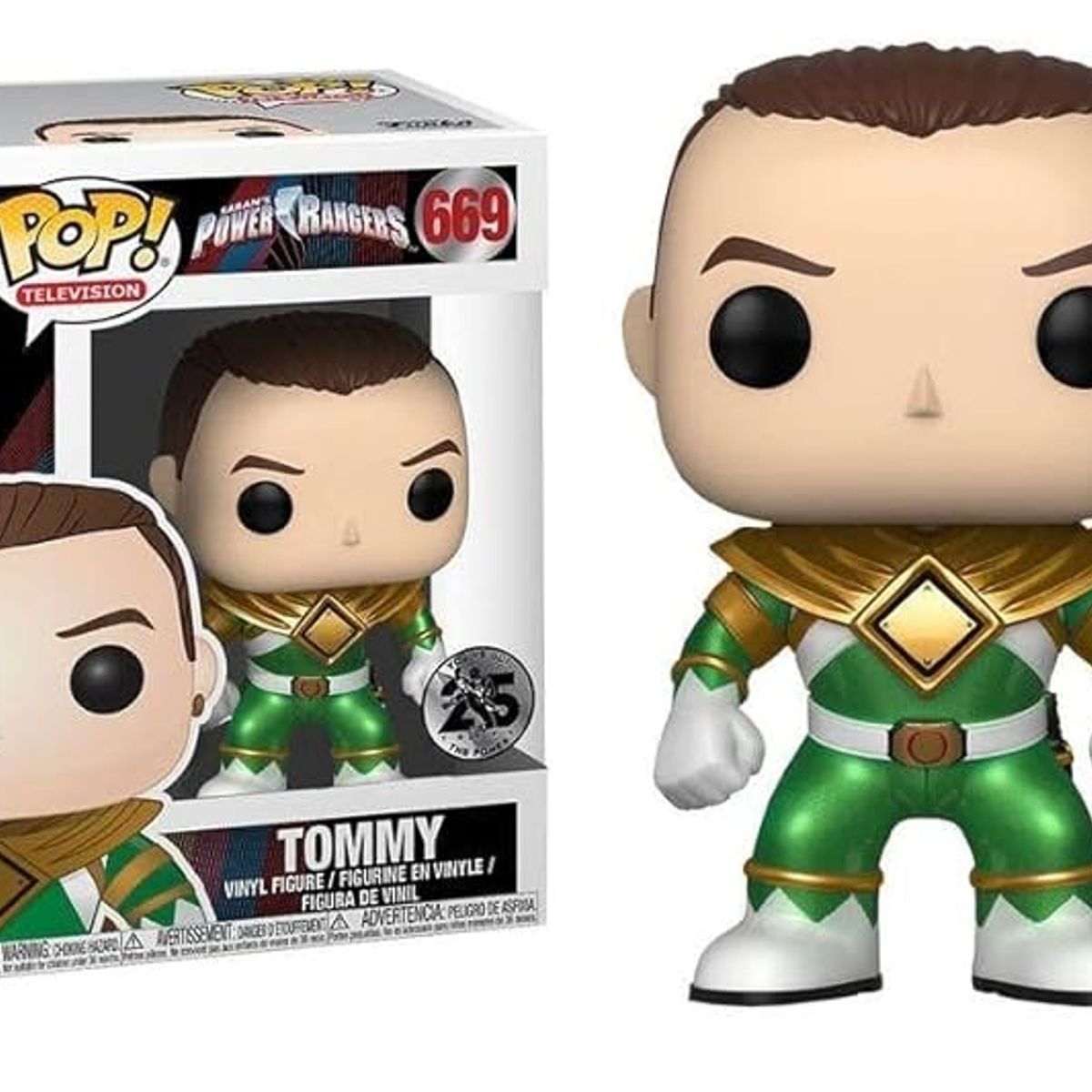 FUNKO - FUNKO POP TOMMY GREEN POWER RANGER VERDE 669 (METALLIC)