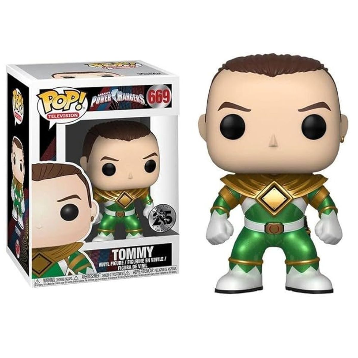 FUNKO - FUNKO POP TOMMY GREEN POWER RANGER VERDE 669 (METALLIC)