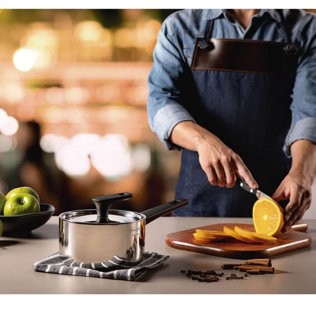 TRAMONTINA - Cacerola Profesional Grano Tramontina 16 Cm Mango Baquelita