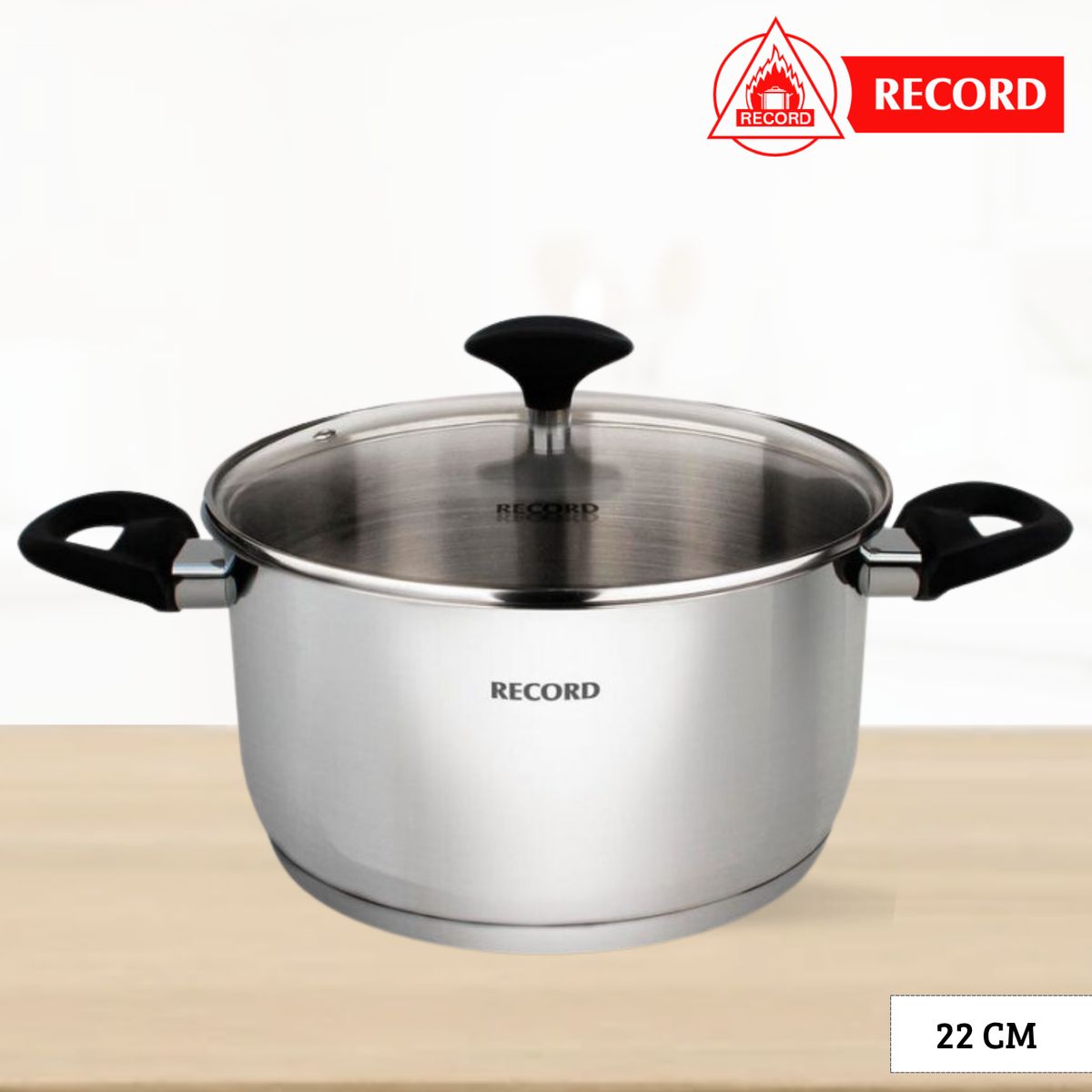 RECORD - Olla de Acero Inox Guia Plus Record N° 22