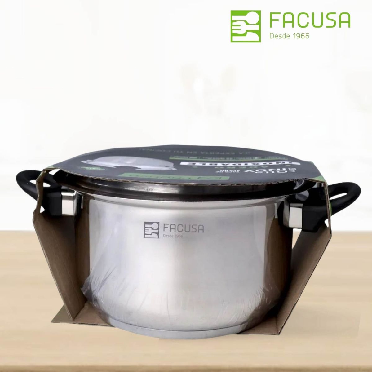 FACUSA - Olla de Acero Facusa 22 Cm -Tapa de Acero