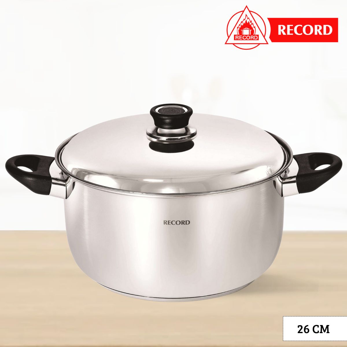RECORD - Olla de Acero Inox Luxe Record N° 26 - Tapa de Acero