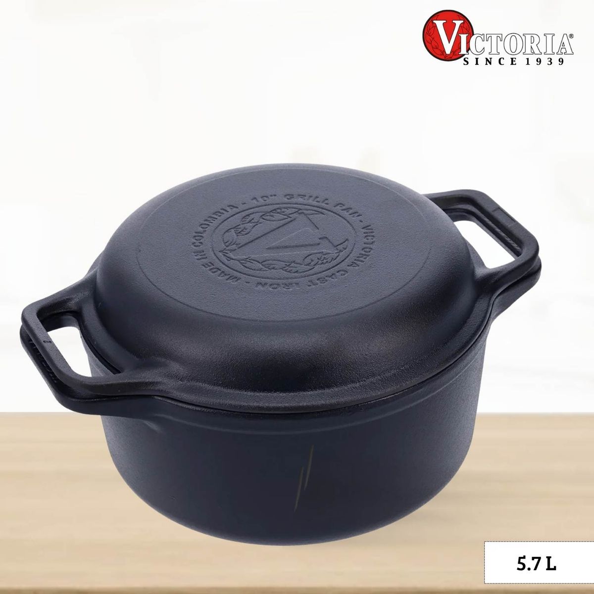 VICTORIA - Olla de Hierro Fundido Cooker Victoria 5.7 lt