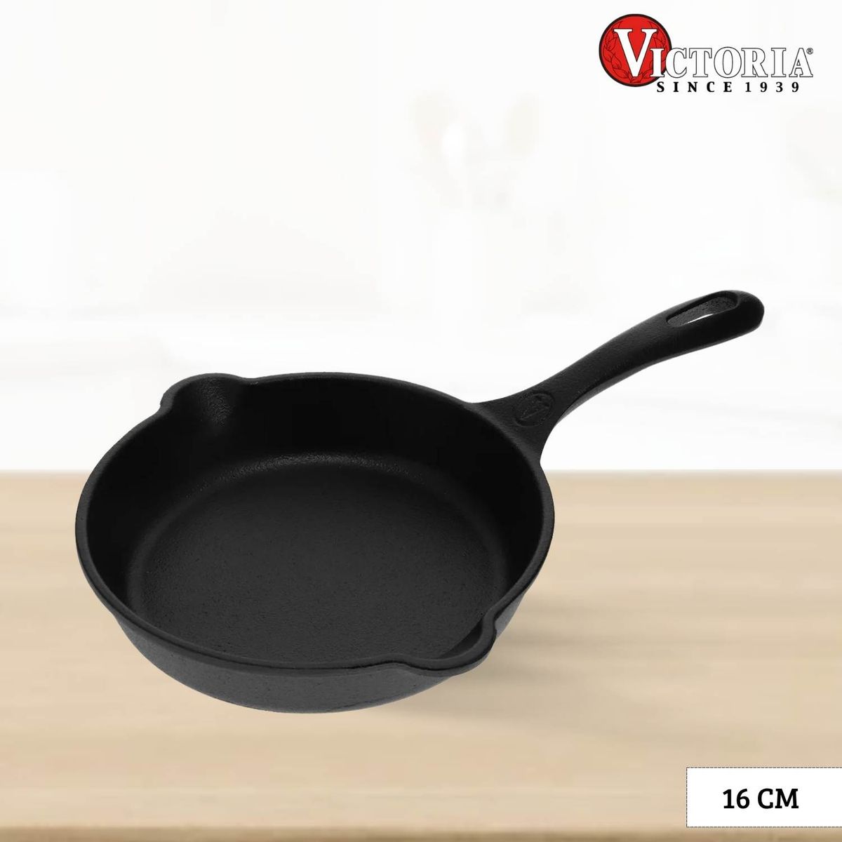 VICTORIA - Sartén de Hierro Fundido Esmaltada victoria 16 Cm