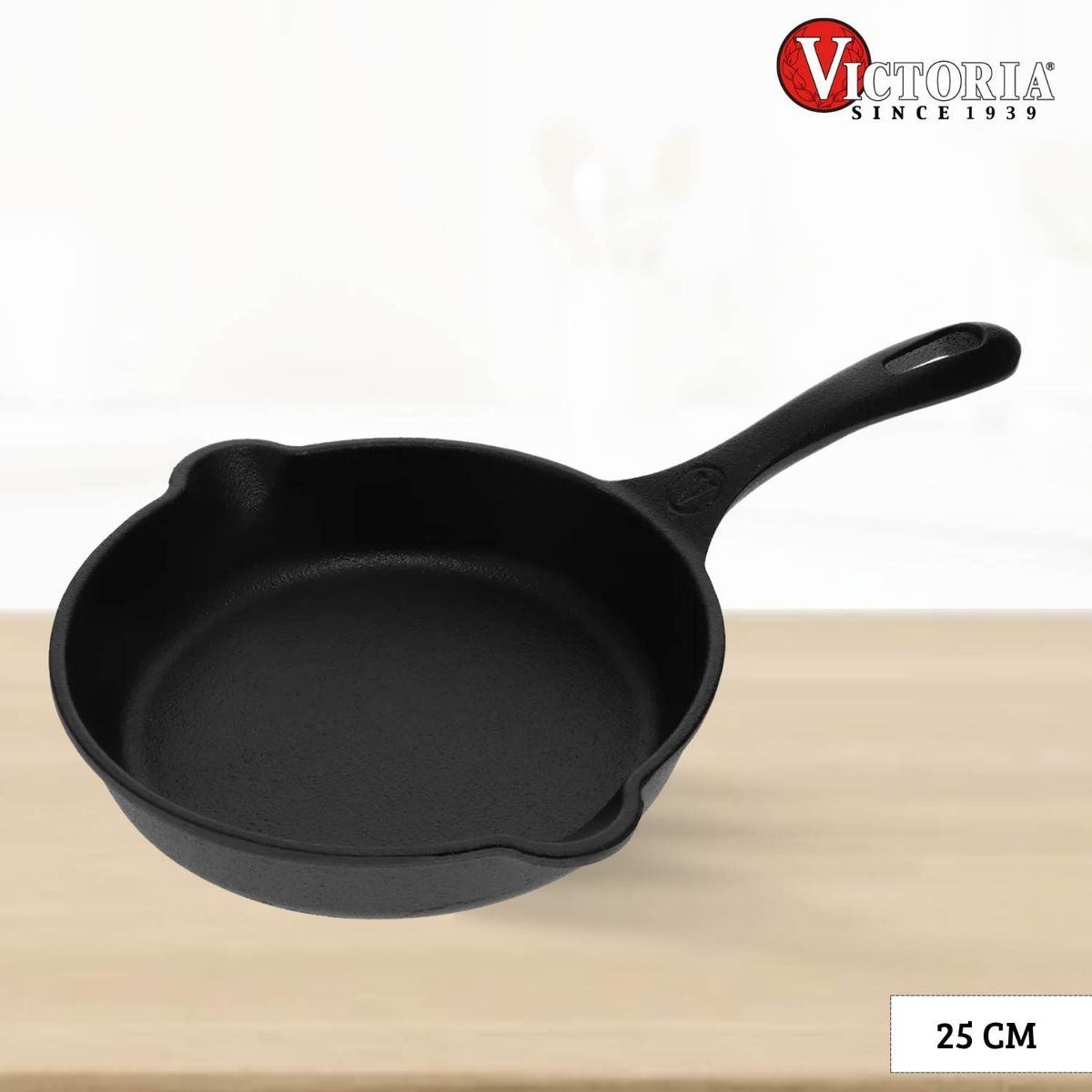 VICTORIA - Sartén de Hierro Fundido Esmaltada victoria 25 Cm