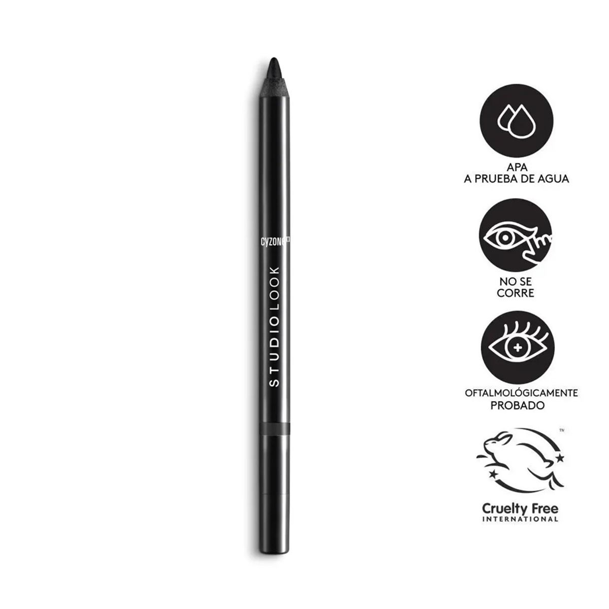 CYZONE - Delineador Lápiz efecto Gel Ojos Negro Studio Look CyZone