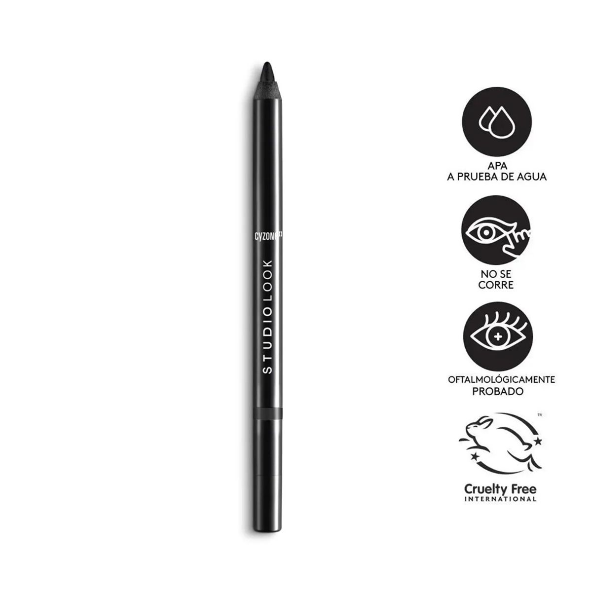 CYZONE - Delineador Lápiz efecto Gel Ojos Negro Studio Look CyZone
