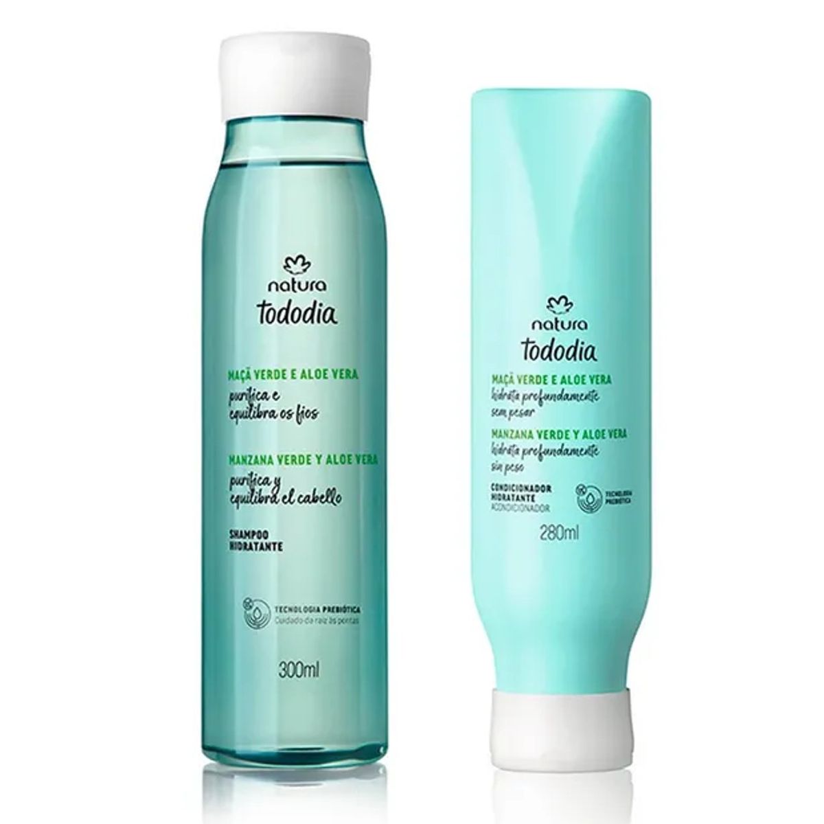 NATURA - Acondicionador + shampoo Manzana verde y aloe vera Natura Lumina Tododia